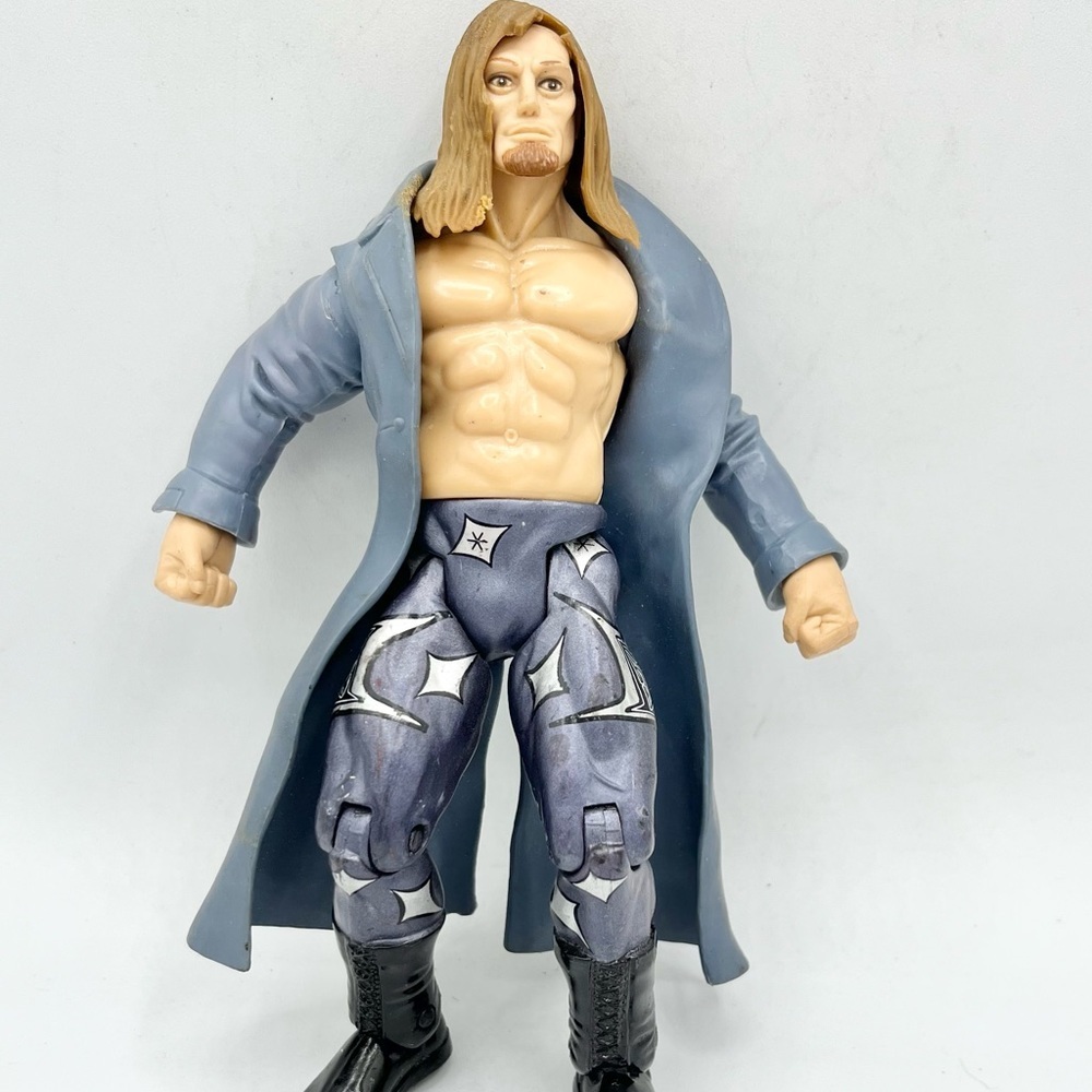 1999 Jakks Pacifric WWF Titan Tron Live Series Edge With Coat 6.5" Figure 90s